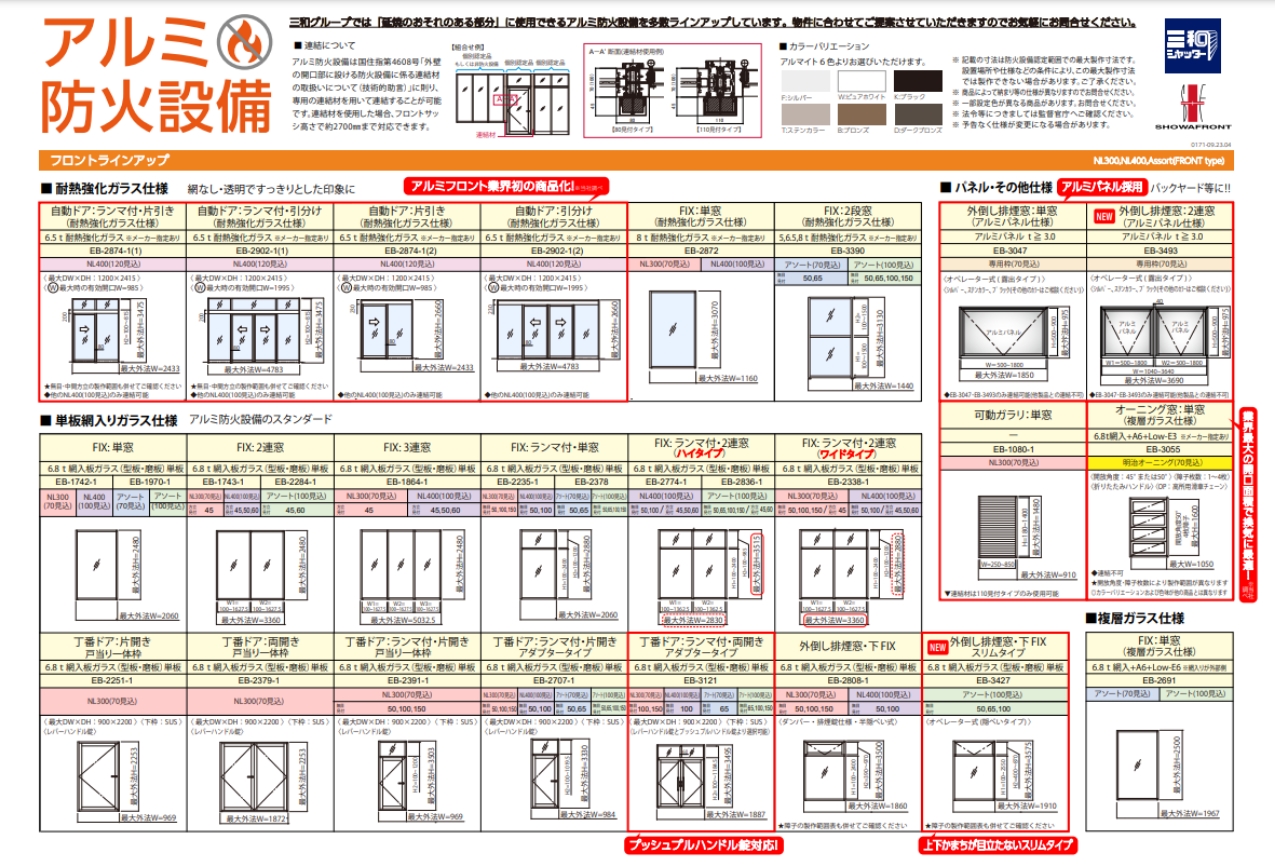 防災設備フロントラインナップ